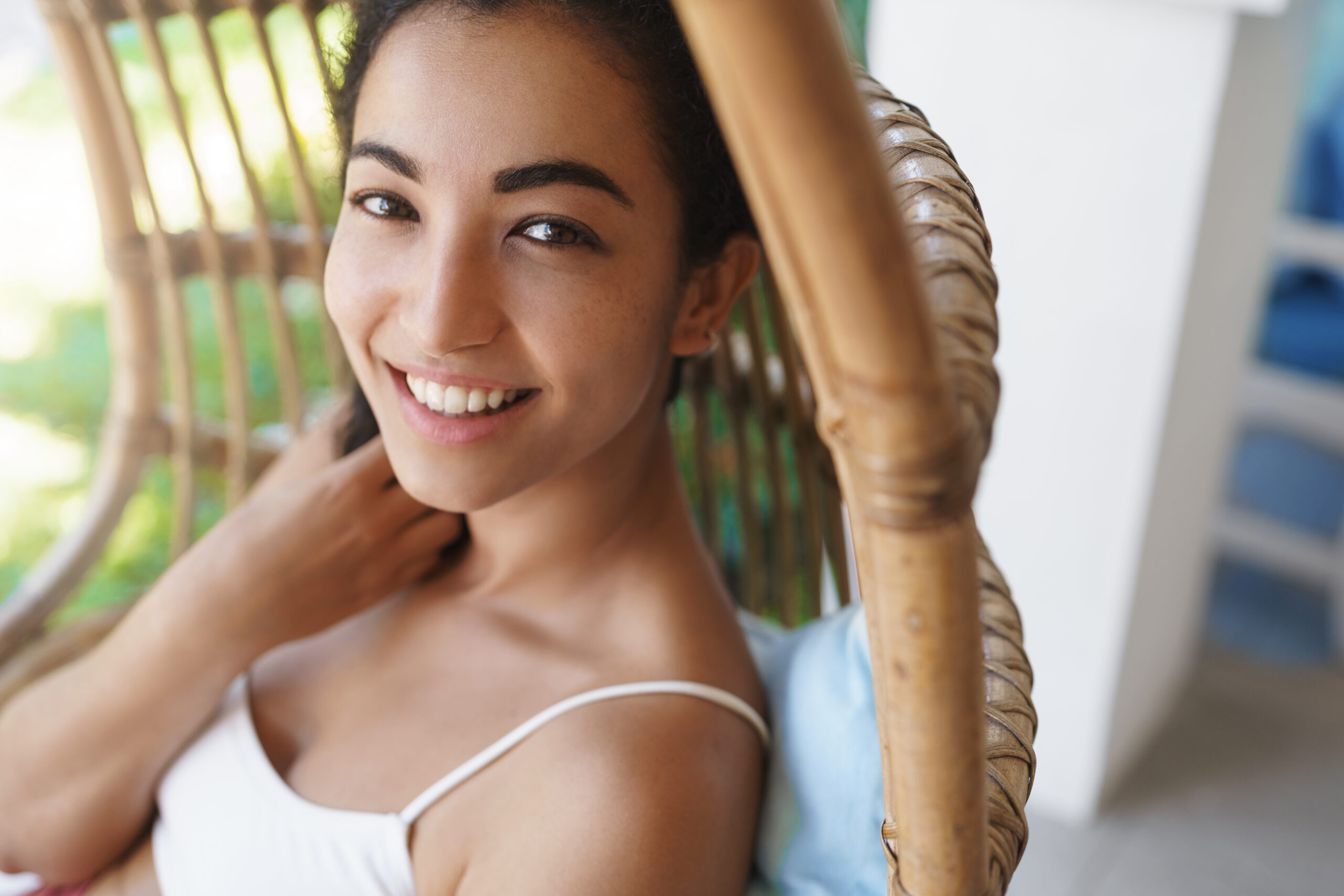 Mujer disfrutando su tiempo